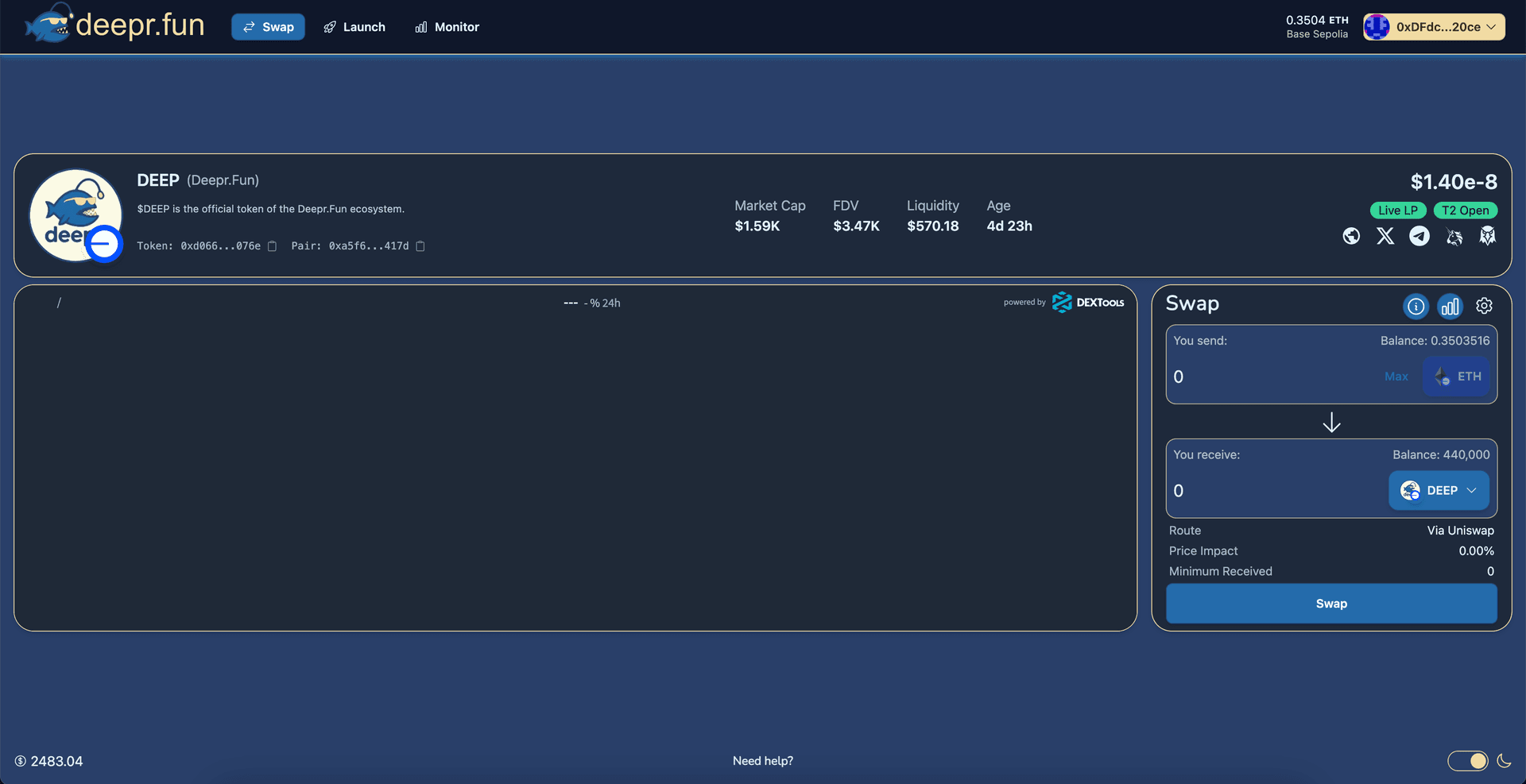Deepr.fun Advanced Settings